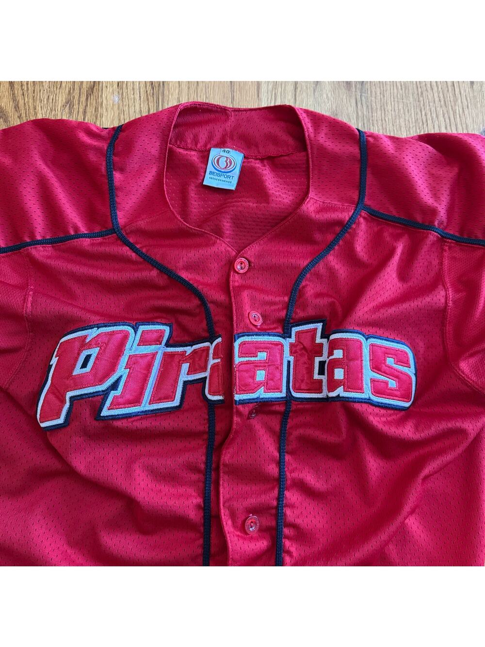 Piratas Jersey Men's 40 Beisport Brand Made in Mexico Red 10 on Back